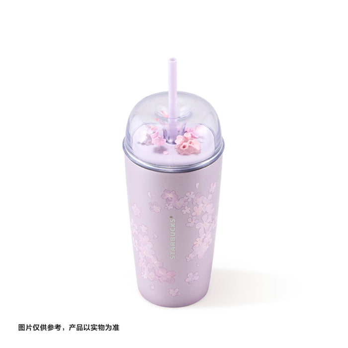 Starbucks China - Twilight Sakura 2026 - 19O. Cherry Blossom Falling Stainless Steel Straw Cup 560ml