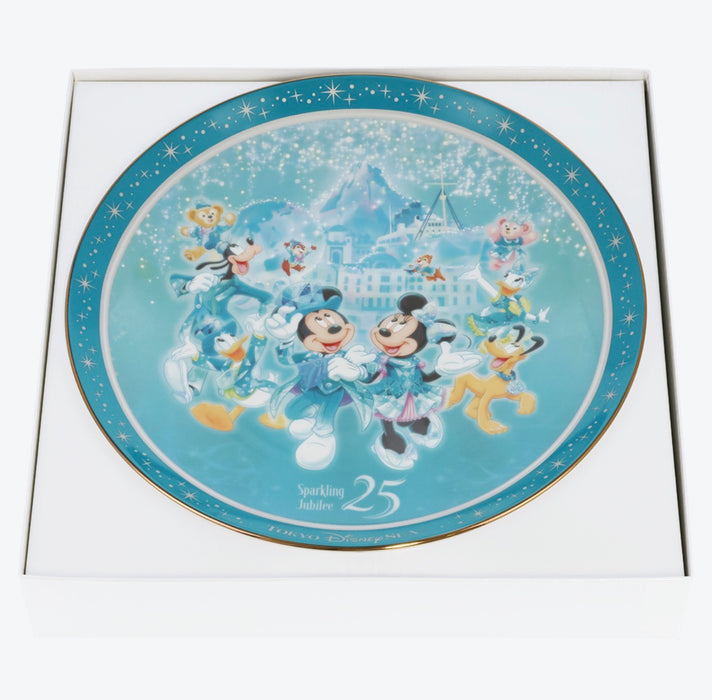 TDR - Tokyo DisneySea 25th Anniversary "Sparkling Jubilee" x Mickey & Friends Painted Plate (Release Date: Apr 8, 2026)