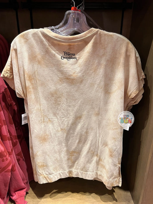 DLR/WDW - Pirates of the Caribbean - “All that Glitters Be Not Gold” Wash Beige V-Neck Tee (Adult)