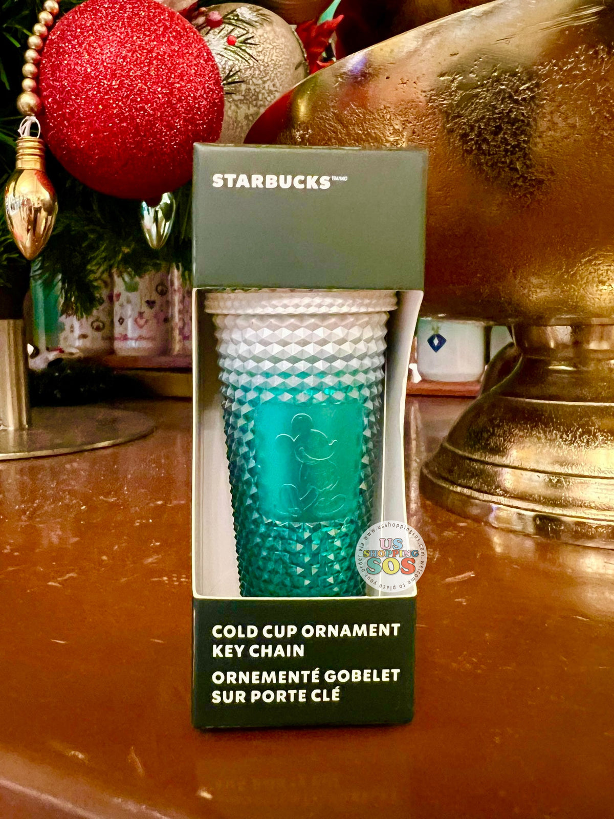 Starbucks Gold Studded Cold Cup Keychain