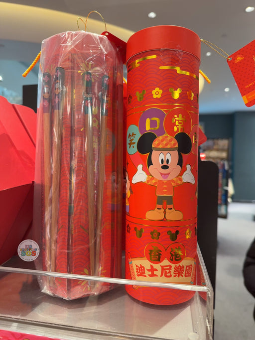 HKDL - 2026 Mickey & Friends Year of the Horse Chinese New Year Collection x Mickey & Friends  Wooden Chopsticks Set of 6
