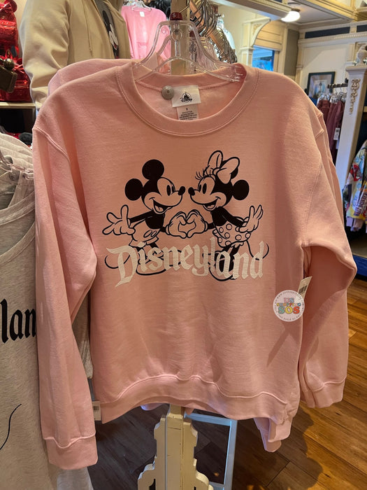 DLR/WDW - Mickey & Minnie Park Logo Baby Pink Pullover (Adult)