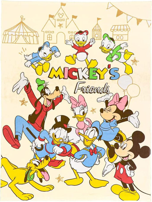 Japan Exclusive - Disney, Mickey & Friends, Gauze Front, Pile Fabric Lining, 100% Cotton, Pink