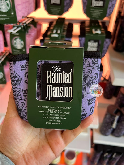 DLR/WDW - Starbucks x Haunted Mansion 2026 - Wallpaper Fabric Cup Sleeve (Compatible with Starbucks 16oz Cold Cups)
