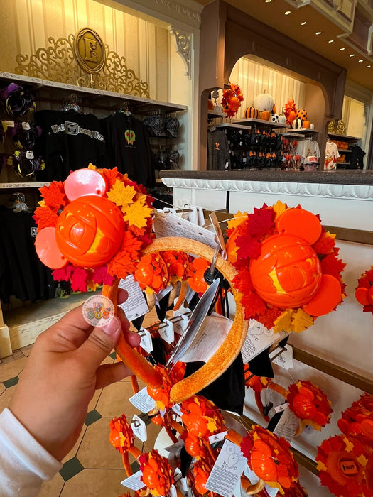 DLR/WDW - Halloween 2026 Mickey Mouse & Family Collection x Mickey Jack-o’-Lantern Light-up Wreath Ear Headband