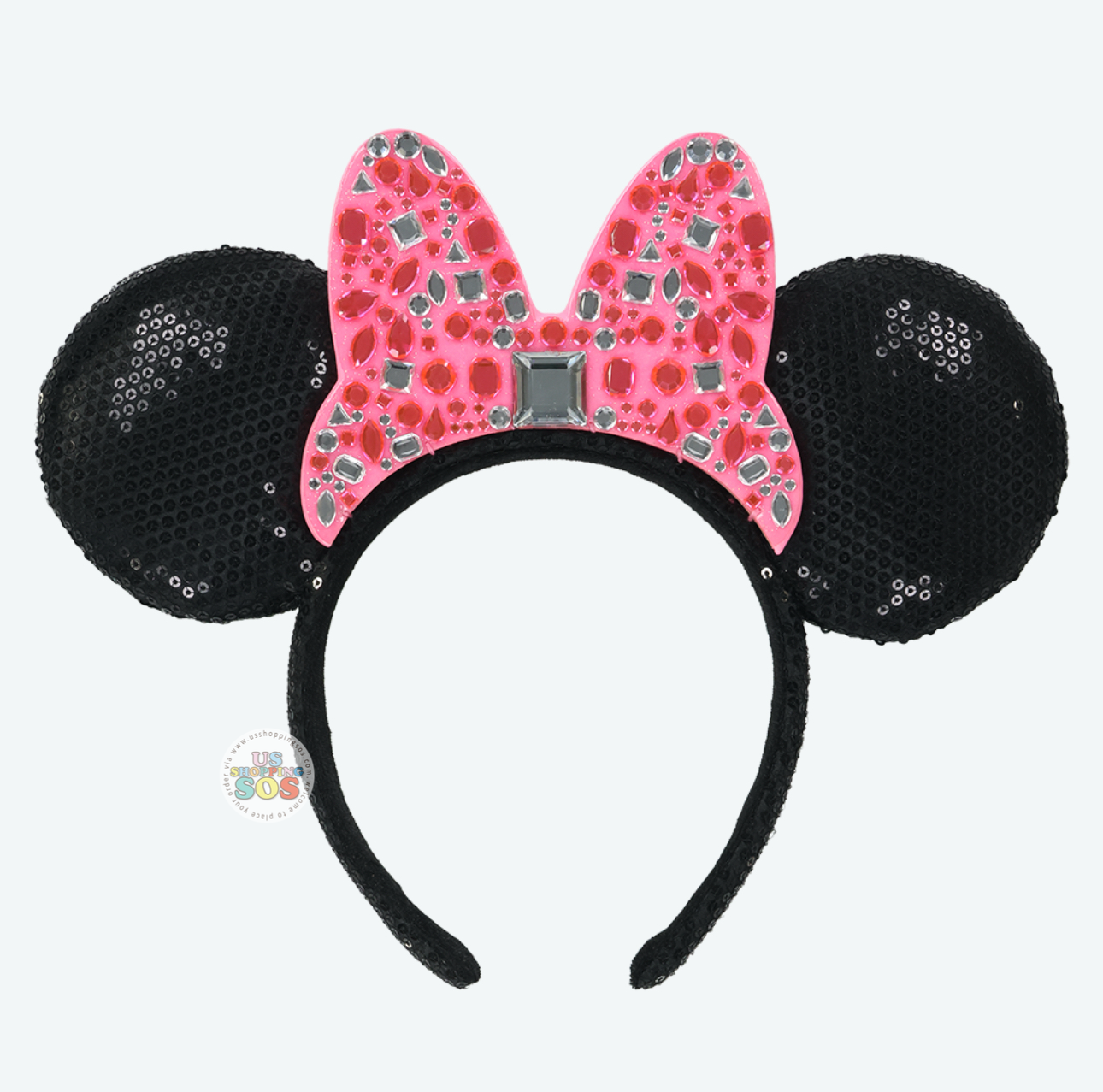 TDR - Minnie Mouse Sparkling Stones on the Flat Ribbon Ear Headband Color: Pink (Release Date: Jan 22, 2026)