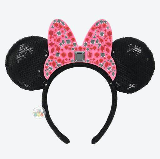 TDR - Minnie Mouse Sparkling Stones on the Flat Ribbon Ear Headband Color: Pink (Release Date: Jan 22, 2026)