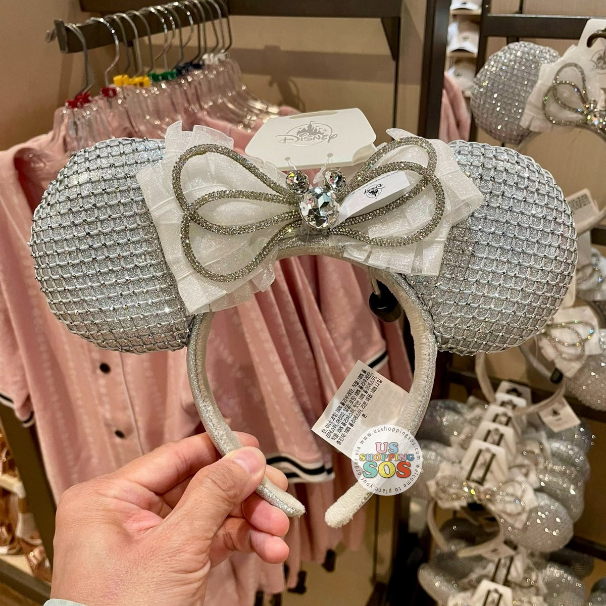Authentic Disney Parks Floral Crystal Minnie Ears | Glass Rhinestone Custom Crystal Minnie Ears - Etsy main image 3