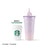 Starbucks China - Twilight Sakura 2026 - 21O. Cherry Blossom Studded Stainless Steel Straw Cup with Topper 690ml