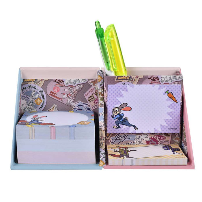 JDS - 2026 Judy Hopps & Nick Wilde ‘Sticker Style’ Sticky Notes & Memo Pad with Pen Stand