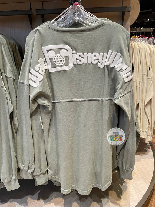 DLR/WDW - Spirit Jersey White Logo & Words Misty Green V-Neck Pullover (Adult)