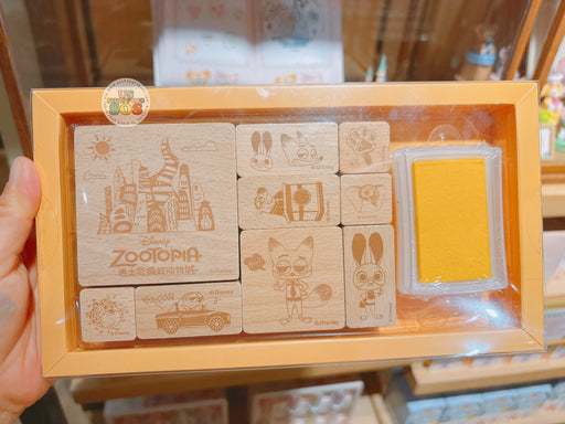 SHDL - Zootopia Wooden Stamps & Stamp Pad Set