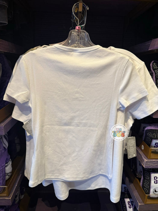 DLR/WDW - The Nightmare Before Christmas 2026 - Zero, Jack & Sally Park Logo White Graphic Tee (Adult)