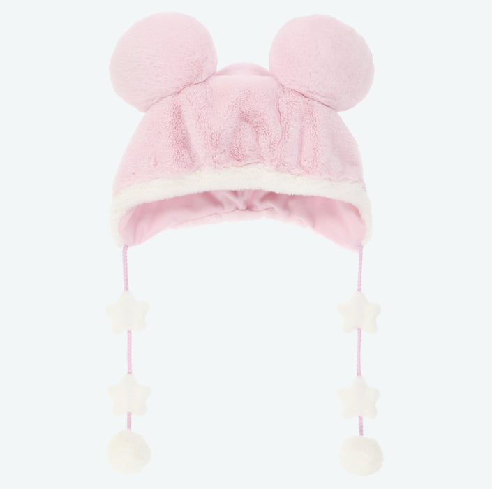 TDR - Dreamy Pastel Pink Mickey Mouse Fan Cap with Pom Pom For Adults (Release Date: Dec 4, 2025)