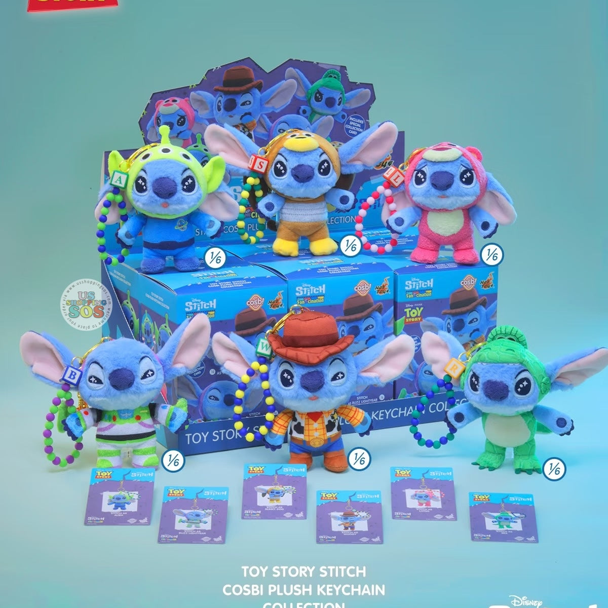 Hot Toy Cosbi - Toy Story Stitch Plush Keychain Blind Box