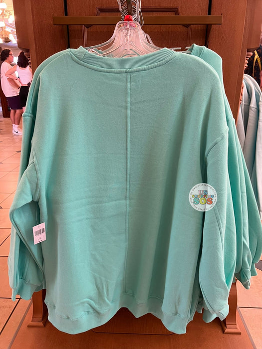 DLR/WDW - Daisy Duck Face Icon Park Logo Mint Green Fleece Pullover (Adult)