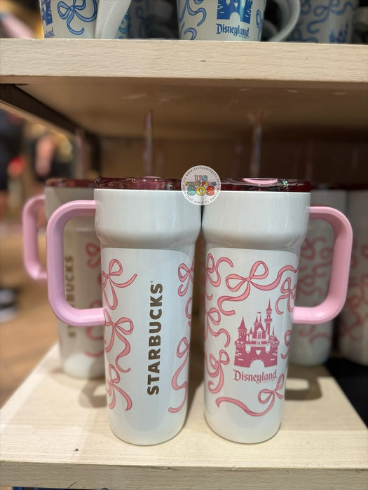 DLR/WDW - Starbucks Castle & Ribbon Park Logo Pink Stainless Steel ToGo Tumbler