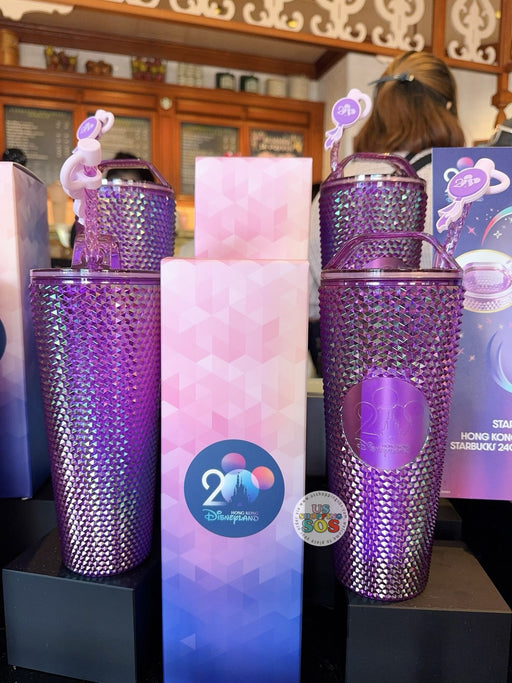 HKDL - 20th Anniversary Grand Celebration - Starbucks 24oz Cold Cup with Straw Accessories