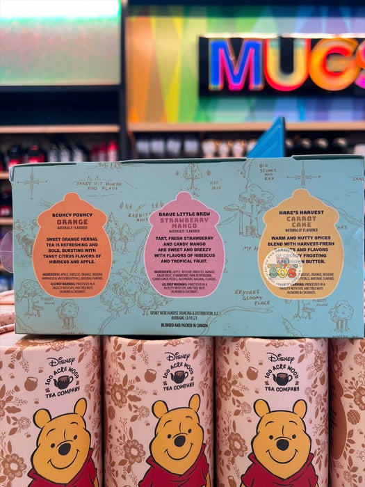 DLR/WDW - Disney 100 Acre Wood Tea Company - Rabbit/Piglet/Tigger Tea Variety Pack (7 Herbal Bags Each)