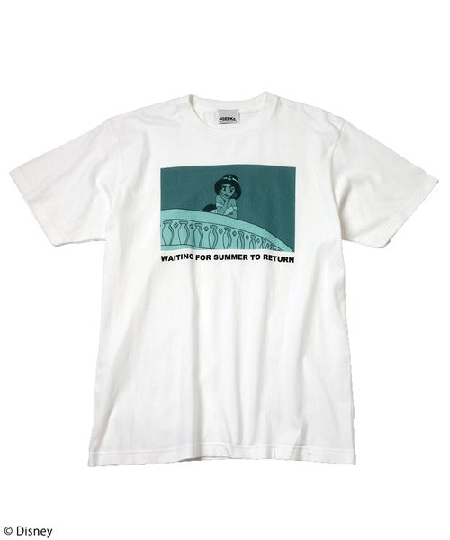 Japan Exclusive - Aladdins Jasmine "Waiting for Summer to Return" Clipping Art T Shirt For Adults
