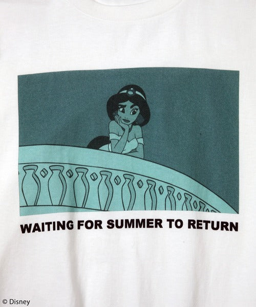 Japan Exclusive - Aladdins Jasmine "Waiting for Summer to Return" Clipping Art T Shirt For Adults