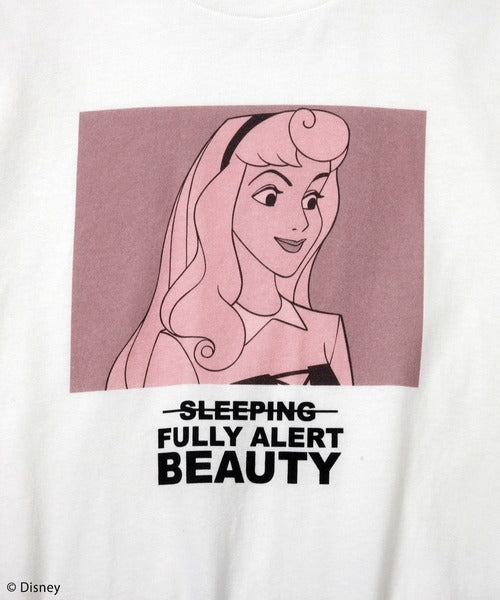Japan Exclusive - Sleeping Beauty Princess Aurora "Sleeping Fully Alert Beauty" Clipping Art T Shirt For Adults
