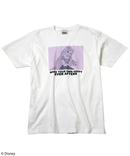 Japan Exclusive - Tangled Rapunzel "Make your Own Happy Ever Afters" Clipping Art T Shirt For Adults