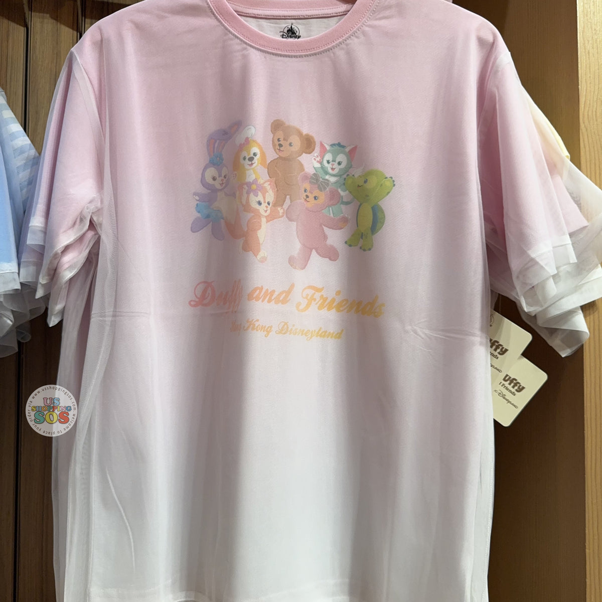 HKDL - 2026 Duffy and Friends Mesh-Layered T Shirt Color: Pink
