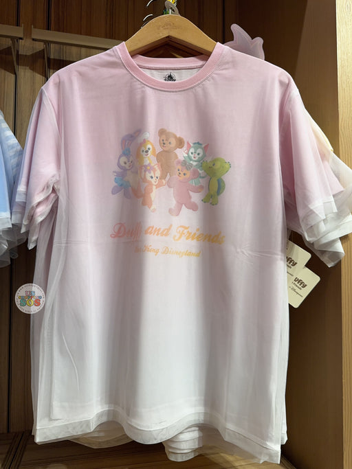 HKDL - 2026 Duffy and Friends Mesh-Layered T Shirt Color: Pink (Adults)