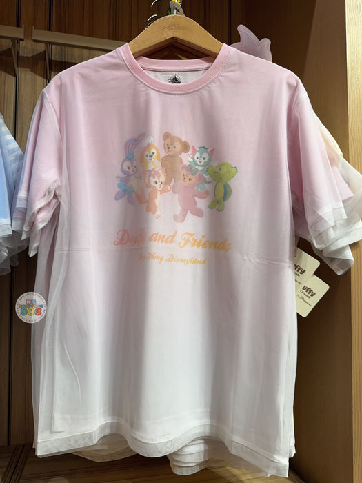 HKDL - 2026 Duffy and Friends Mesh-Layered T Shirt Color: Pink (Adults)
