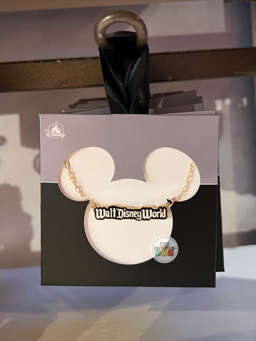 WDW Exclusive - Logo Mania 2026 Parks After Dark - Black Walt Disney World Park Marquee Necklace