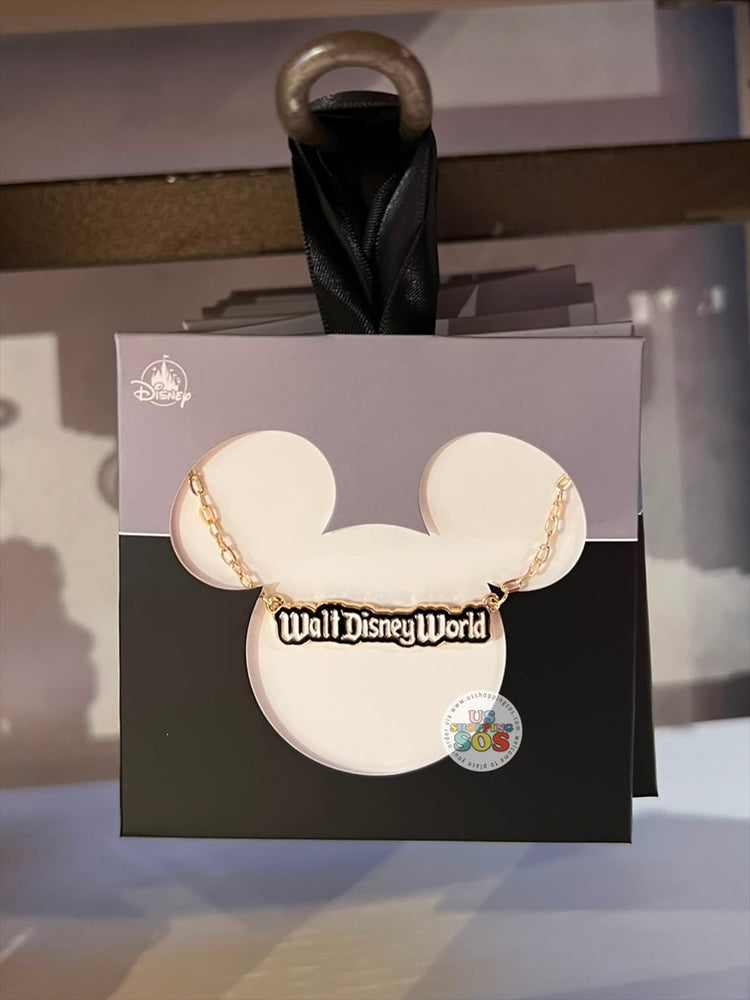 WDW Exclusive - Logo Mania 2026 Parks After Dark - Black Walt Disney World Park Marquee Necklace
