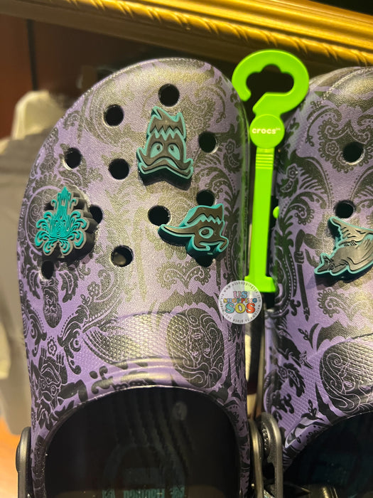 DLR/WDW - Haunted Mansion - Crocs Purple Wallpaper with Charm Classic Clog (Adult)