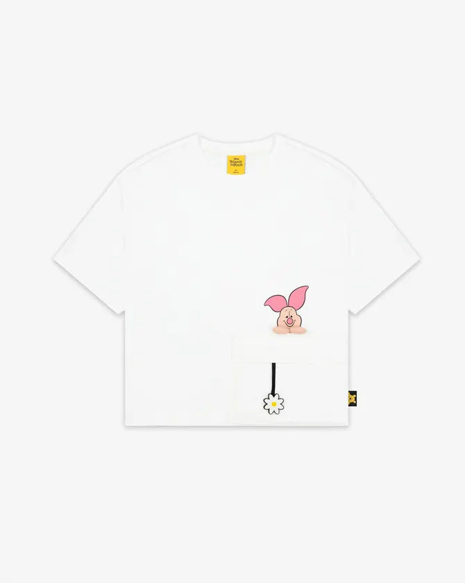 Hong Kong Exclusive - Piglet 3D And Print Side Pocket Tee for Women