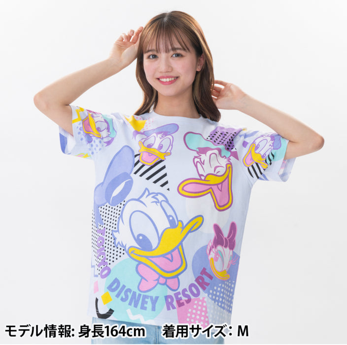 TDR - Donald & Daisy Duck All Over Print Colorful & Retro T Shirt For Adults (Release Date: Apr 17, 2025)
