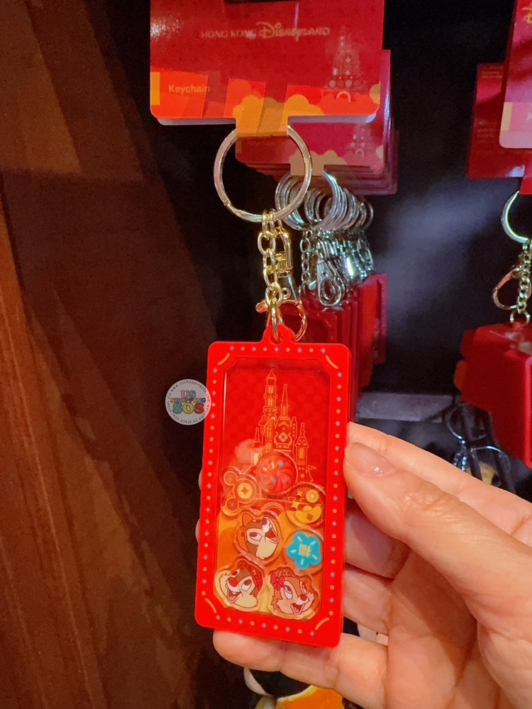 HKDL - 2026 Mickey & Friends Year of the Horse Chinese New Year Collection x Chip & Dale & Clarice Acrylic Shake Shake Keychain