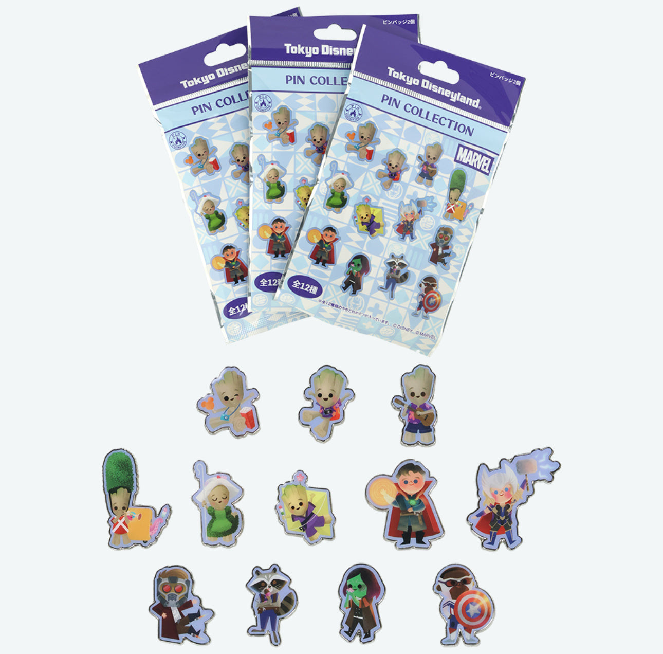 TDR - "It's a Small World with Groot x Marvel" Collection x Mystery Pin Badge Single Bag (Release Date: Dec 26, 2025)