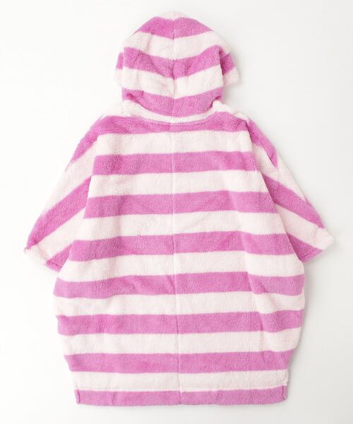 Japan Exclusive - Cheshire Cat Face Embroidery Boa Fleece Poncho Hoodie For Adults