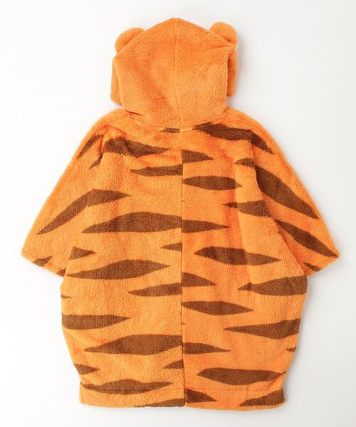 Japan Exclusive - Tigger Face Embroidery Boa Fleece Poncho Hoodie For Adults