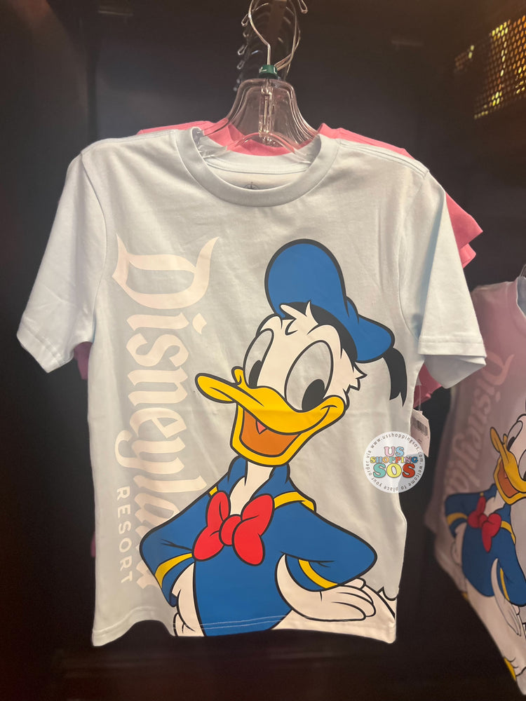 DLR/WDW - Classic Mickey & Friends - Donald Double-Sided Light Blue Graphic T-shirt (Youth)
