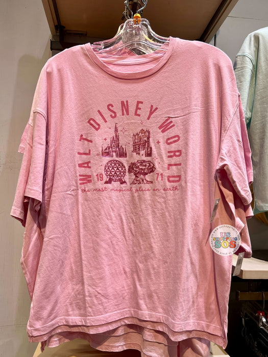 DLR/WDW - Disney Park Icon & Logo Strawberry Graphic Tee (Adult)