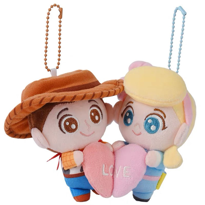 China Exclusive Potdemiel - Toy Story 5 Confesshion x Woody & Bo Peep "Heart" Plush Keychain