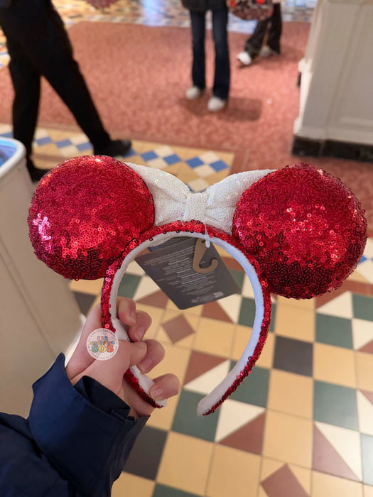 DLP - Disneyland Paris Exclusive ‘Mickey & Minnie Mouse Kissing’ Sequin Ear Headband