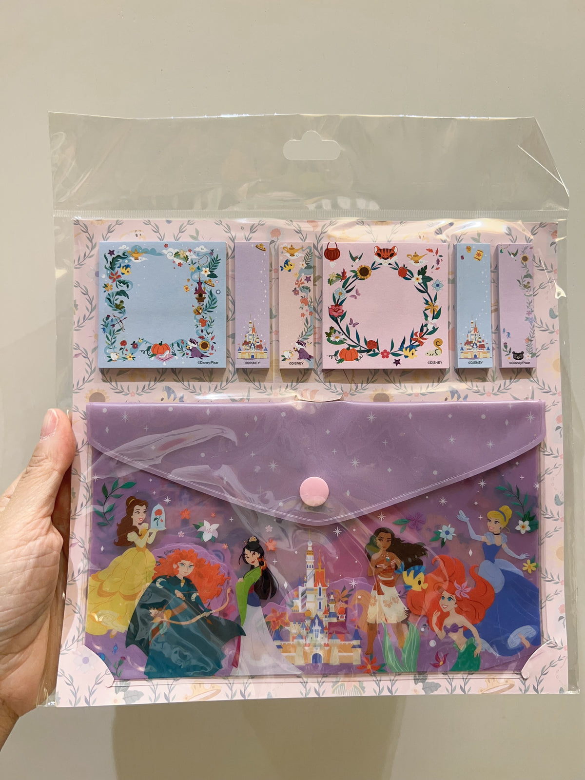 HKDL - Disney Princess Note/Memo Pads With Folder Set — USShoppingSOS