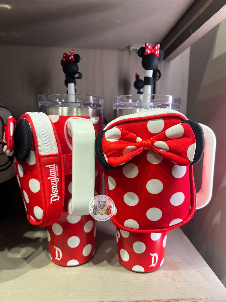 DLR/WDW - Minnie Bow Pouch and Stainless Steel Travel Tumbler