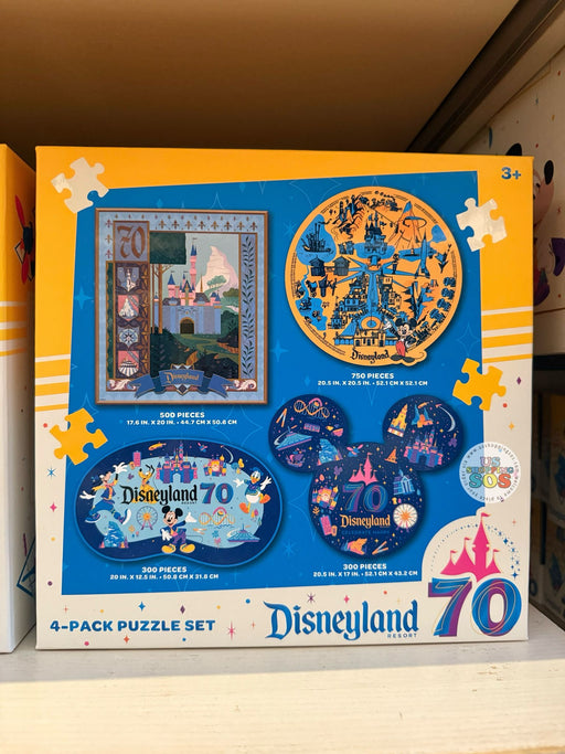 DLR - Disneyland 70th Celebration - Mickey Mouse Four-Pack Puzzle Set