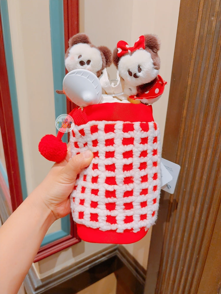 SHDL - Mickey & Minnie Mouse Thermos Drink Bottle with Bag Set
