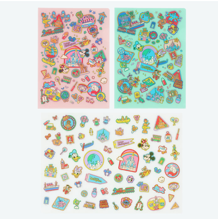 TDR - Tokyo Disney Resort "Park Map Motif" Pastel Color Collection - Clear Holder & Stickers Set (Release Date: Dec 11, 2025)