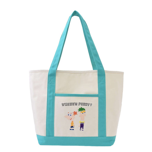 JDS - 2026 PHINEAS & FERB x Phineas Flynn & Ferb Fletcher, Agent P Embroidery Tote Bag  (Release Date: Aug 18, 2026)
