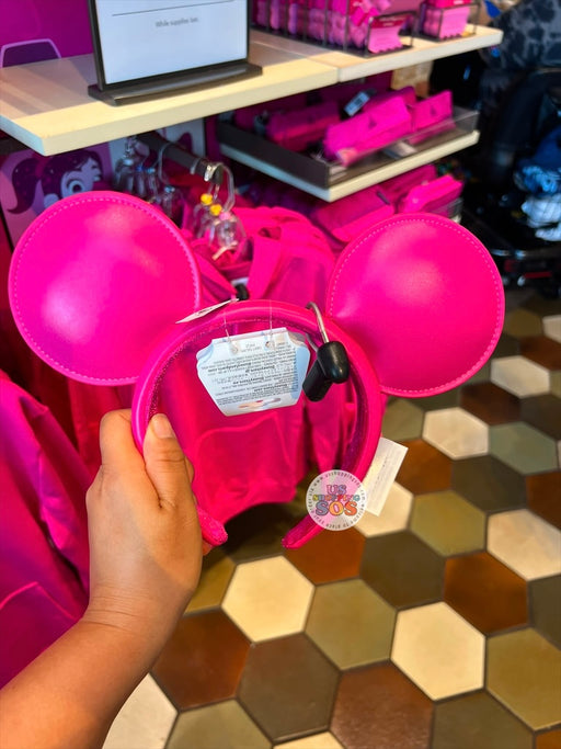 DLR/WDW - Logo Mania 2026 Fantasylanf Feels - Bright Pink Mickey Imitation Leather Headband
